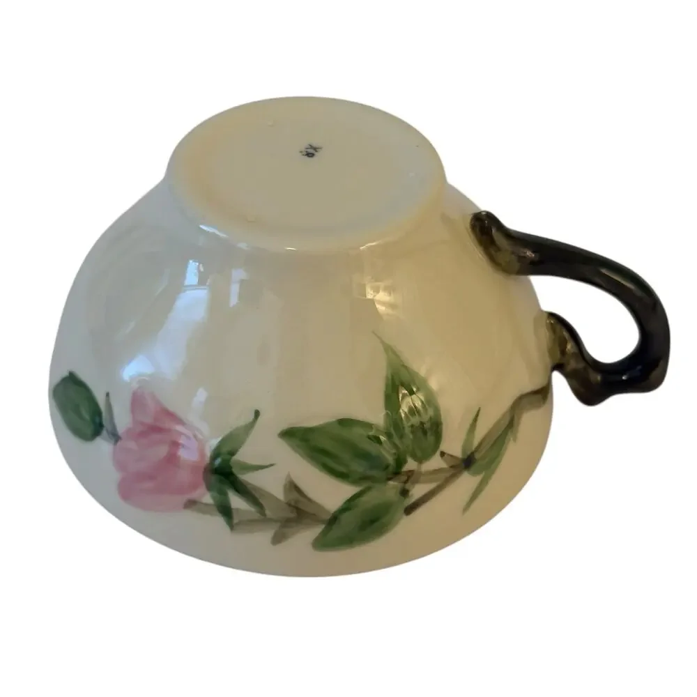 Franciscan Earthenware Desert Rose Set of 2 Tea Cups & Saucers USA